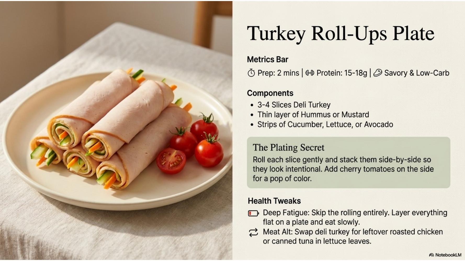 Turkey Roll-Ups Plate
