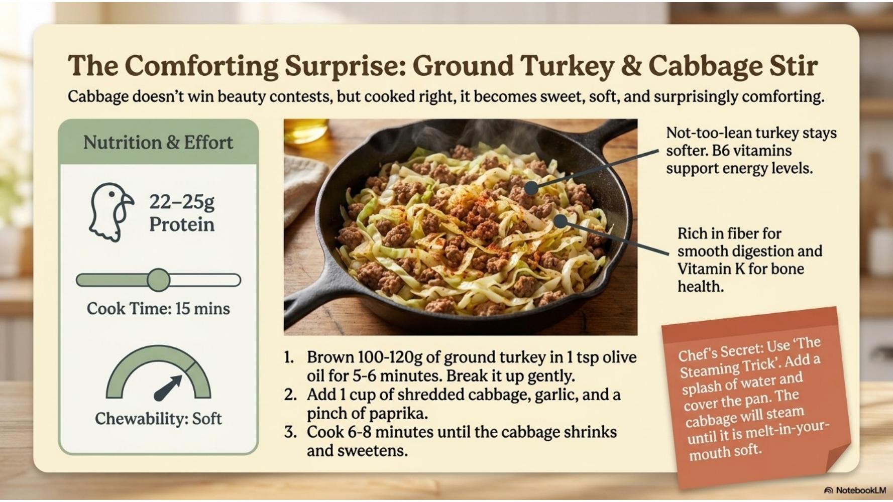 Ground Turkey & Cabbage Stir