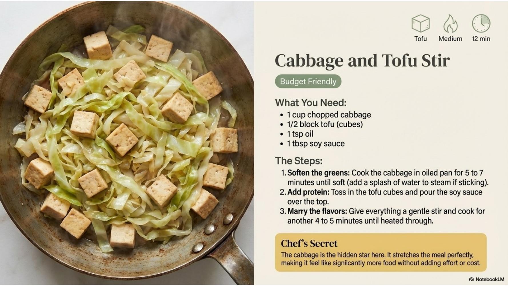 Cabbage and Tofu Stir