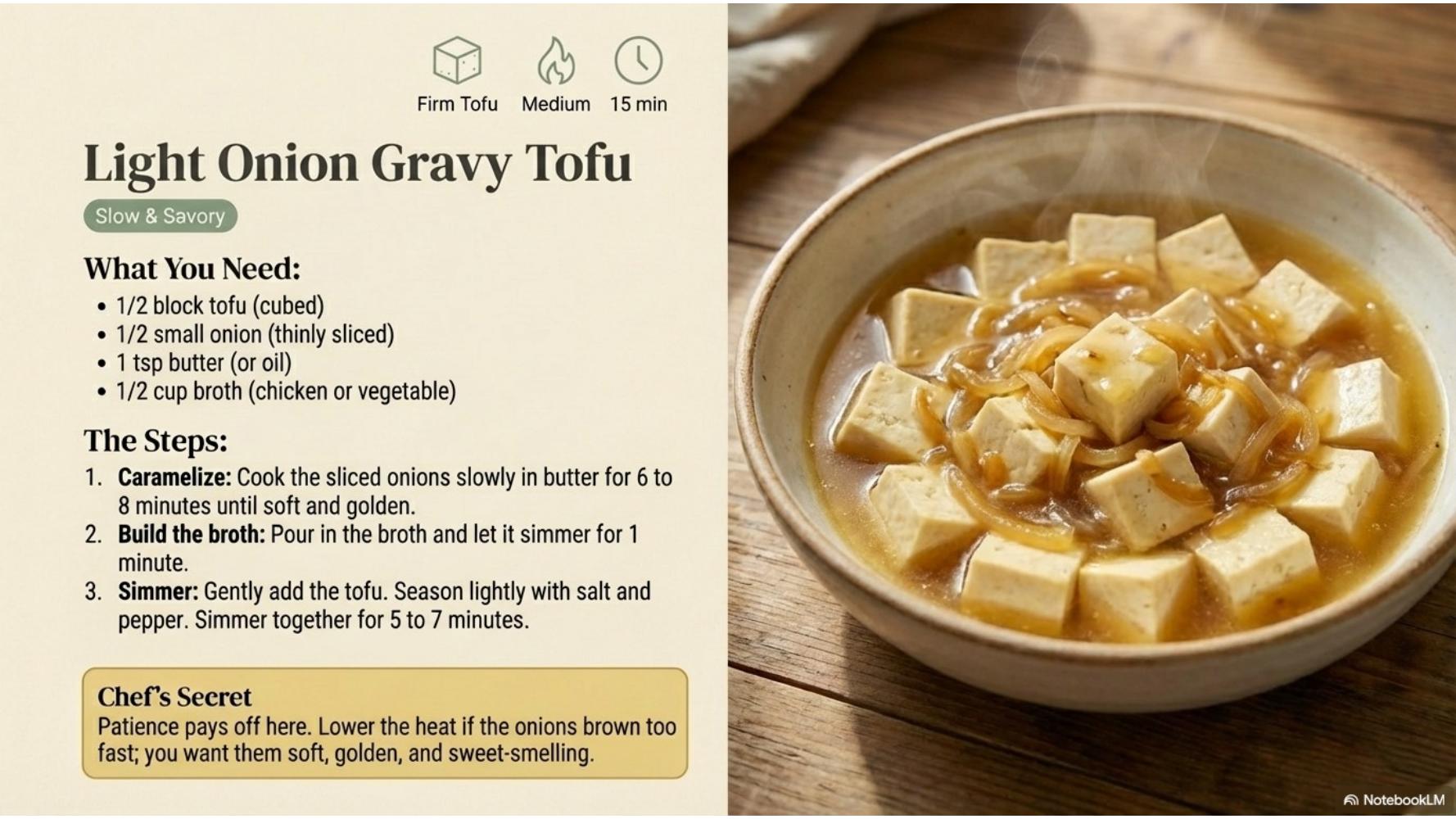Light Onion Gravy Tofu