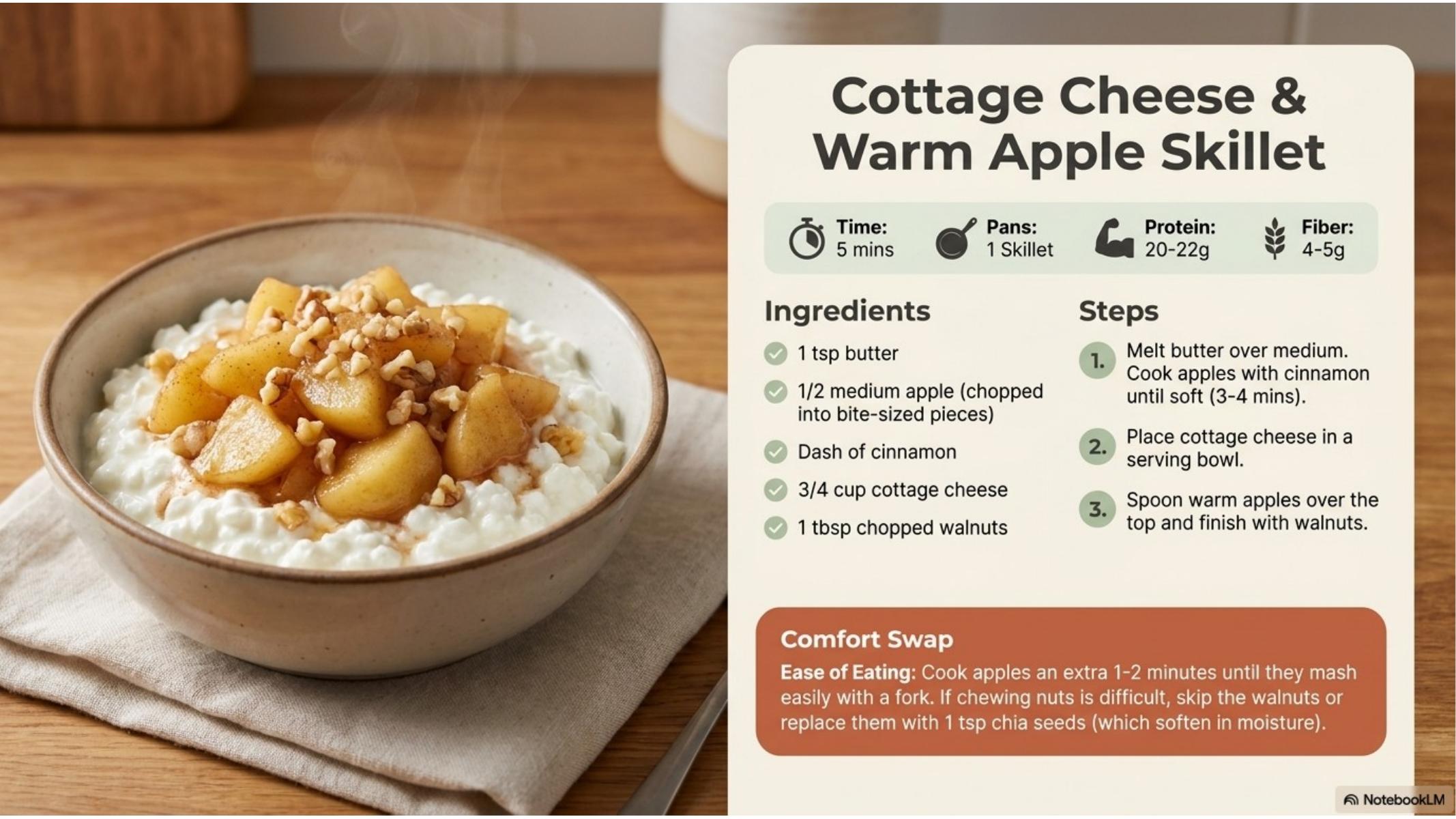 Cottage Cheese & Warm Apple Skillet