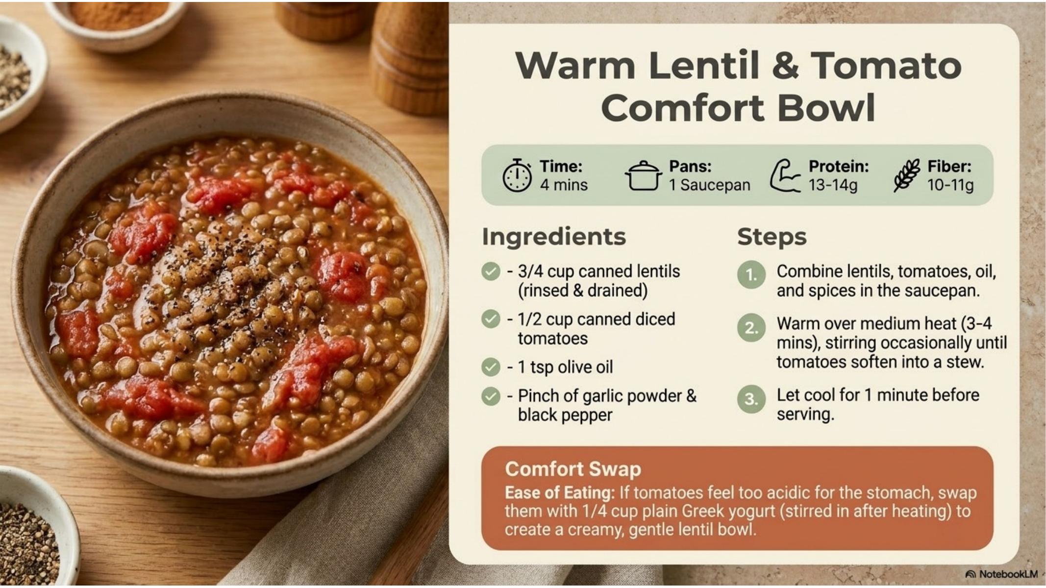 Warm Lentil & Tomato Comfort Bowl