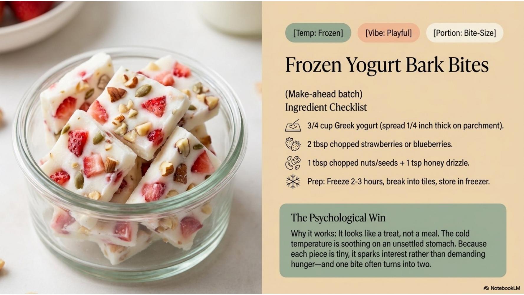 Frozen Yogurt Bark Bites